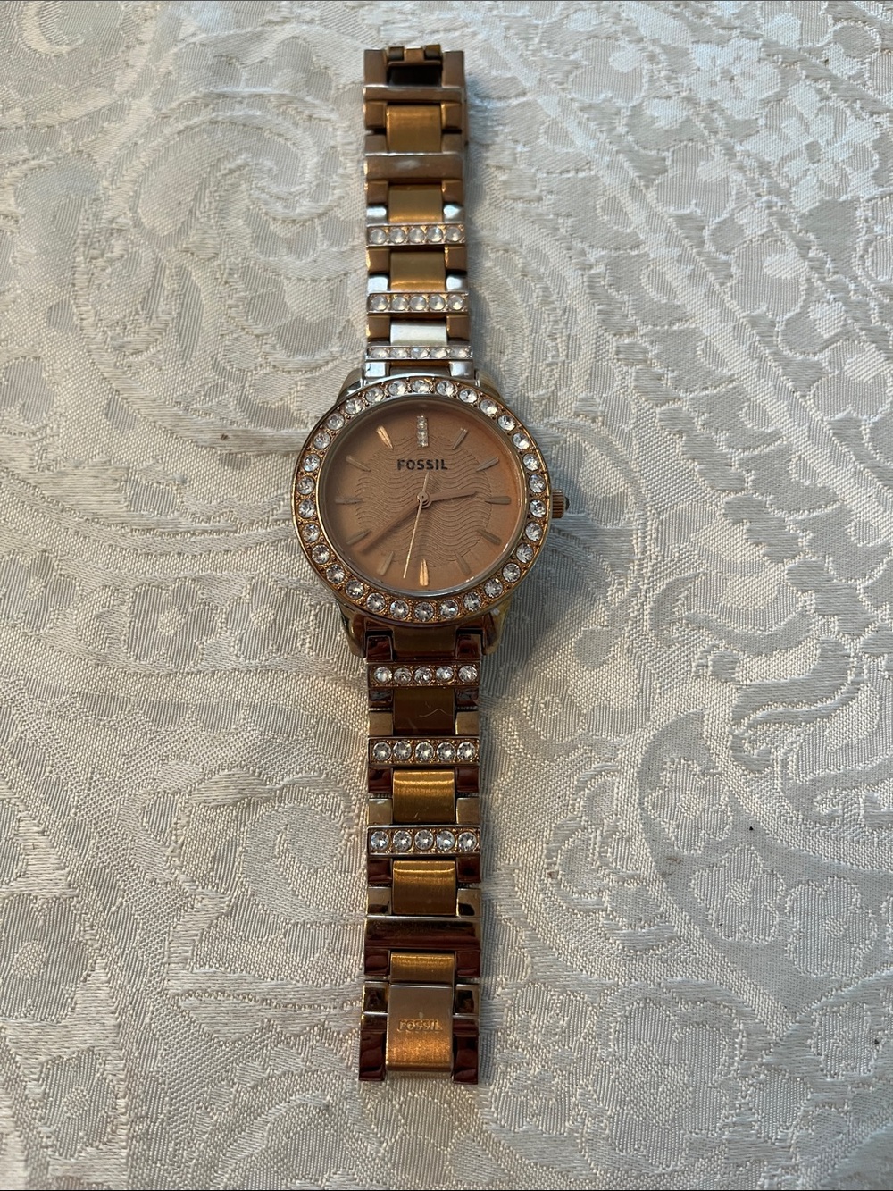 Fossil Watch Needs Battery! Fossil Women's Rose Gold, Stainless Steel Es3020